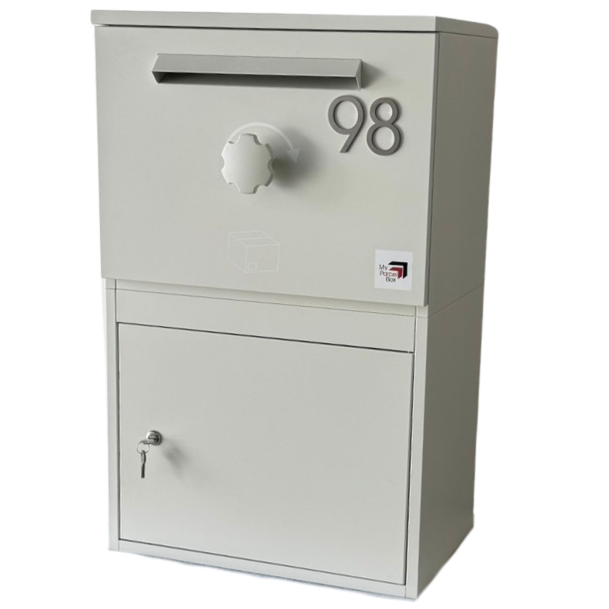 Parcel Box Large Off White with flat roof